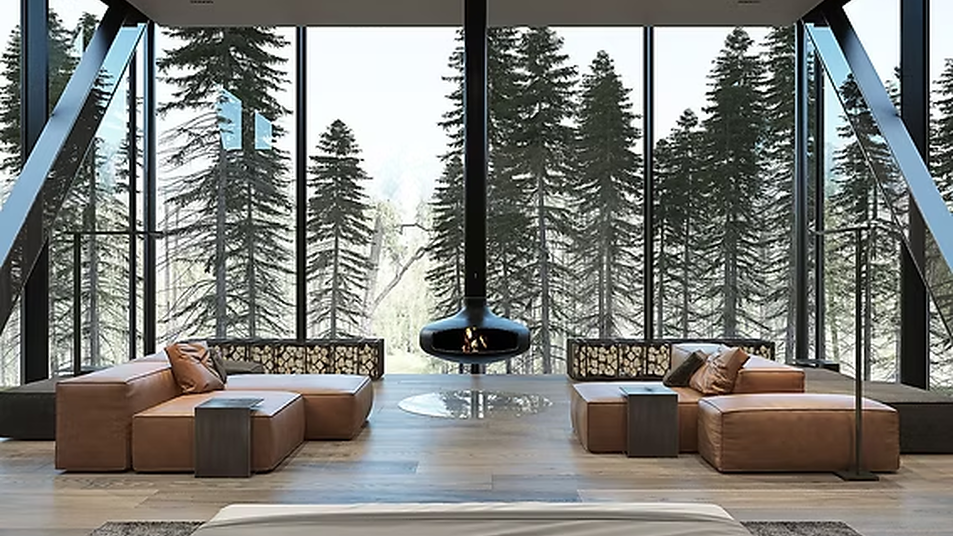 Smart glass in a modern residential living space